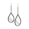 Teardrop Wall Mirrors with Beaded Hanger - Metal & Glass - Casual Home Decor - Decorative Hanging Accent for Bedroom, Living Room, Entryway, or Office - 3 of 4
