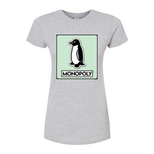 Women's - Monopoly - Penguin Game Token Fitted Graphic T-Shirt - 1 of 2