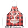 Unique Bargains Christmas Aprons Linen Red Black Beige 21.65"x26.77" 1 Pcs - 3 of 4