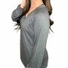 Women's Solid V-neck Top - Shirley Stone - 3 of 4
