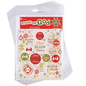Dickson's Stuck On God - Jesus Is The Reason for The Season - Multicolor Paper Self-Adhesive Round Stickers - 1 of 1