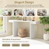 60" Modern Console Table with Geometric Legs and Wide Tabletop, Entryway or Sofa Table for Hallway or Living Room -3irtyhousy - 2 of 4
