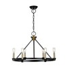 Artcraft Lighting Notting Hill 6 - Light Chandelier in  Black/Brushed Brass - 3 of 4