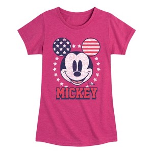 Girls' - Disney - Americana Fitted Short Sleeve Graphic T-Shirt - 1 of 4