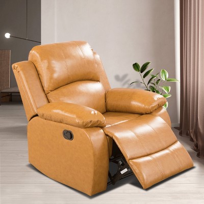 Fontoi Accent Chairs, Recliner Chair with Comfortable Arms and Back, Modern Lazy Chair for Living Room Bedroom Home Office, Orange, 37"*40"*35"