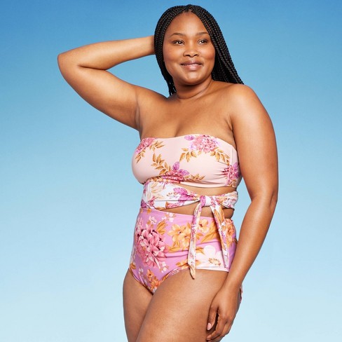 Women's Garden Floral Print Full Coverage One Piece Swimsuit - Kona Sol™  Multi Xl : Target