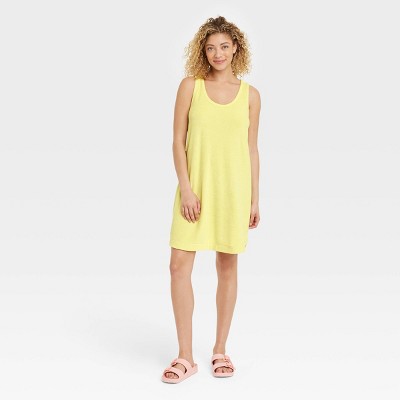 Women's Terry Tank Dress - A New Day™ Yellow