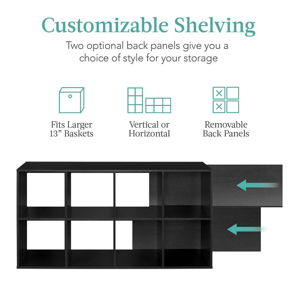 Best Choice Products Cube Bookshelf w/ Removable Back Panels - thumbnail 3