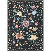 Runner Rug - Floral Boho Design, Ultra-Thin Low Pile, Non-Slip Backing, Machine Washable, 5*7ft, Black - 4 of 4