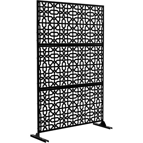 Newtown Decorative Privacy Screen Outdoor Divider With Stand, Featuring ...