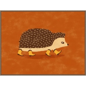 Amanti Art Sonny the Hedgehog Running In Cowboy Boots by Anyone Can Yeehaw Canvas Wall Art Print Framed - 1 of 4