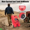 14 Gallon Portable Fuel Tank Red Fuel Storage Container w/Manual Siphon Pump & 10FT Hose - 3 of 4