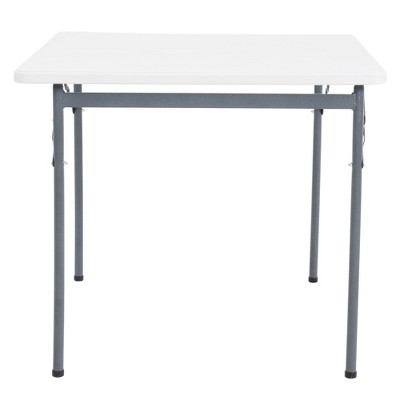 Peakform White 34-Inch Folding Banquet Table with Steel Frame