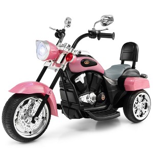 Costway 3 Wheel Kids Ride On Motorcycle 6V Battery Powered Electric Toy Blue/Pink/White/Red - 1 of 4