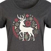 Women's - Instant Message - Scandinavian Christmas Deer Graphic T-shirt Dress - 2 of 4