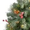 Nearly Natural 4-ft Frosted Pine, Pinecone and Berries Artificial Christmas Tree with 100 Clear LED Lights in Decorative Urn - 3 of 4