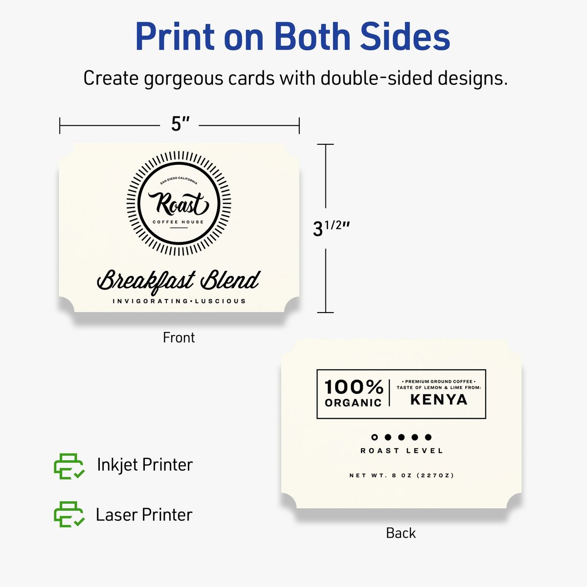Avery Matte Ivory Postcards, 3-1/2" x 5" Rectangle Scalloped Edge - thumbnail 6