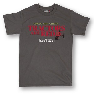 Men's - Country Casuals - Crops Are Green Tractors Are Red Short Sleeve Graphic T-Shirt - 1 of 4