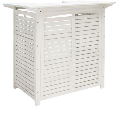 Monterey White Acacia Wood Outdoor Bar Table