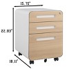 Under Desk Filing Cabinet On Wheels 3 Drawer Lockable File Cabinets Office Storage Cabinets Metal Filing Cabinet-The Pop Home - 4 of 4