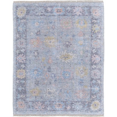 Caldwell Transitional Floral & Botanical Blue/Yellow/Orange Area Rug