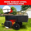 TROPOW Heavy Duty Steel ATV Dump Trailer, 15 Cu.Ft Pull Behind Utility Trailer with Removable Sides & All-Terrain Tires for Garden/Yard/Lawn - 2 of 4