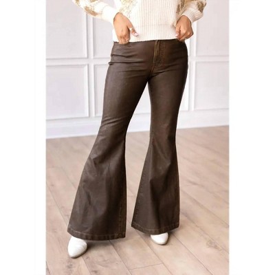 Women's The Brandy Rustic Leather Bellbottoms - Grace + Emma