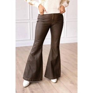 Women's The Brandy Rustic Leather Bellbottoms - Grace + Emma - 1 of 2