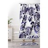 Inky Roses Shower Curtain Blue - Deny Designs: Floral Pattern, Microfiber, Machine Washable, Ring Top - 3 of 4