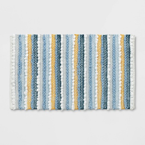 Woven Textured Aqua Bath Rug Aqua - Opalhouse™