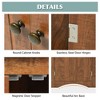 Kumasinova Triangle Bathroom Storage Cabinet,Freestanding Floor Cabinet with Adjustable Shelves,Cabinet for Bathroom,Living Room,Bedroom,Brown - 4 of 4