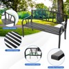Tangkula Garden Bench Metal Frame w/ Ergonomic Armrest Load Patio Black - 3 of 4