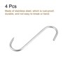 Unique Bargains Stainless Steel S-Shaped Utility Fish Beef Hanging Meat Hook 4 Pcs - 3 of 4