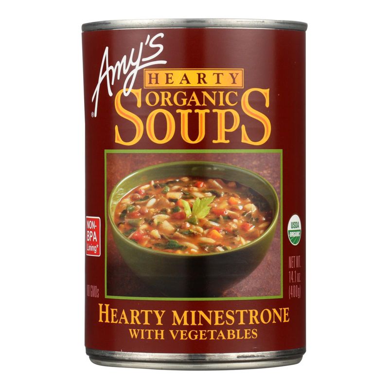 Amy's Organic Hearty Vegetable Minestrone Soup - Case of 12/14.1 oz, 2 of 7
