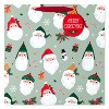 15" Jumbo Square Christmas Gift Bag Santa's Face - 2 of 4