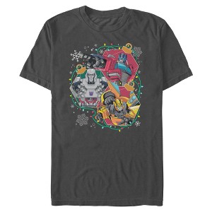 Mens Transformers Christmas Trio Portraits T Shirt - 1 of 4