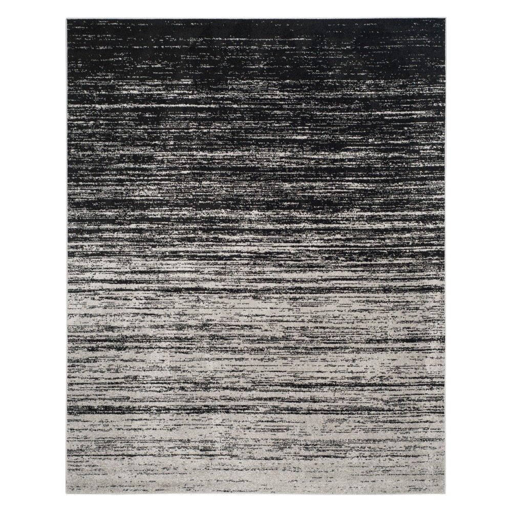 11'x15' Ombre Design Area Rug Silver/Black - Safavieh