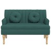 vidaXL Bench with Cushions Dark Green 44.5 in.x25.4 in.x29.7 in. Fabric - 3 of 4