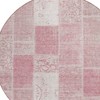 Pink Blush And Ivory Patchwork Washable Indoor Outdoor Area Rug - 4 of 4
