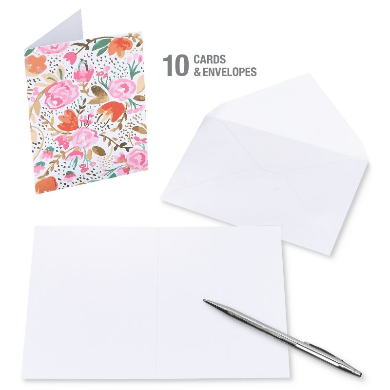 10ct Blank Cards with Envelopes, Floral - Spritz&#8482;, 4 of 9