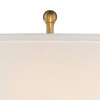 Vienna Full Spectrum Rolland Traditional Table Lamp 30" Tall Crystal Brass Column Off White Tapered Drum Shade for Bedroom Living Room Bedside Office - 3 of 4