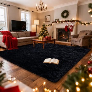 4x6ft Soft Fluffy Area Rug, Non-Slip Shaggy Carpet for Bedroom Living Room, Cozy Plush Floor Rug for Home Decor - 1 of 4