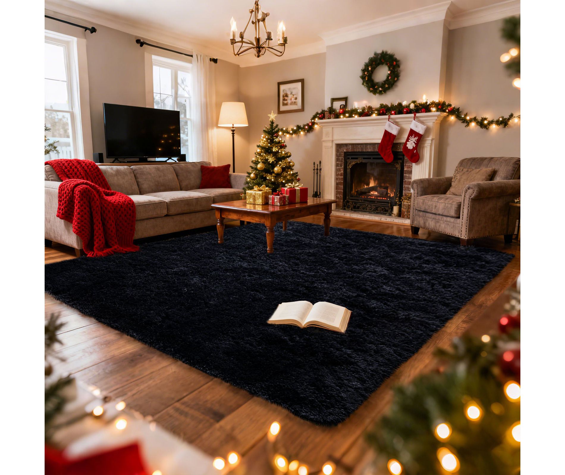 3x5ft Fluffy Area Rugs for Living Room Bedroom, Soft Shag Kids Rug Small Carpet Home Decor