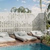 Dovelina Metal Outdoor Privacy Screen Freestanding Room Dividers Patio Decorative Screens - 2 of 4