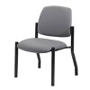 Armless Guest Chair Gray - Boss Office Products: Sturdy Mid Back, Antimicrobial Vinyl, 300 lbs Capacity - 3 of 4