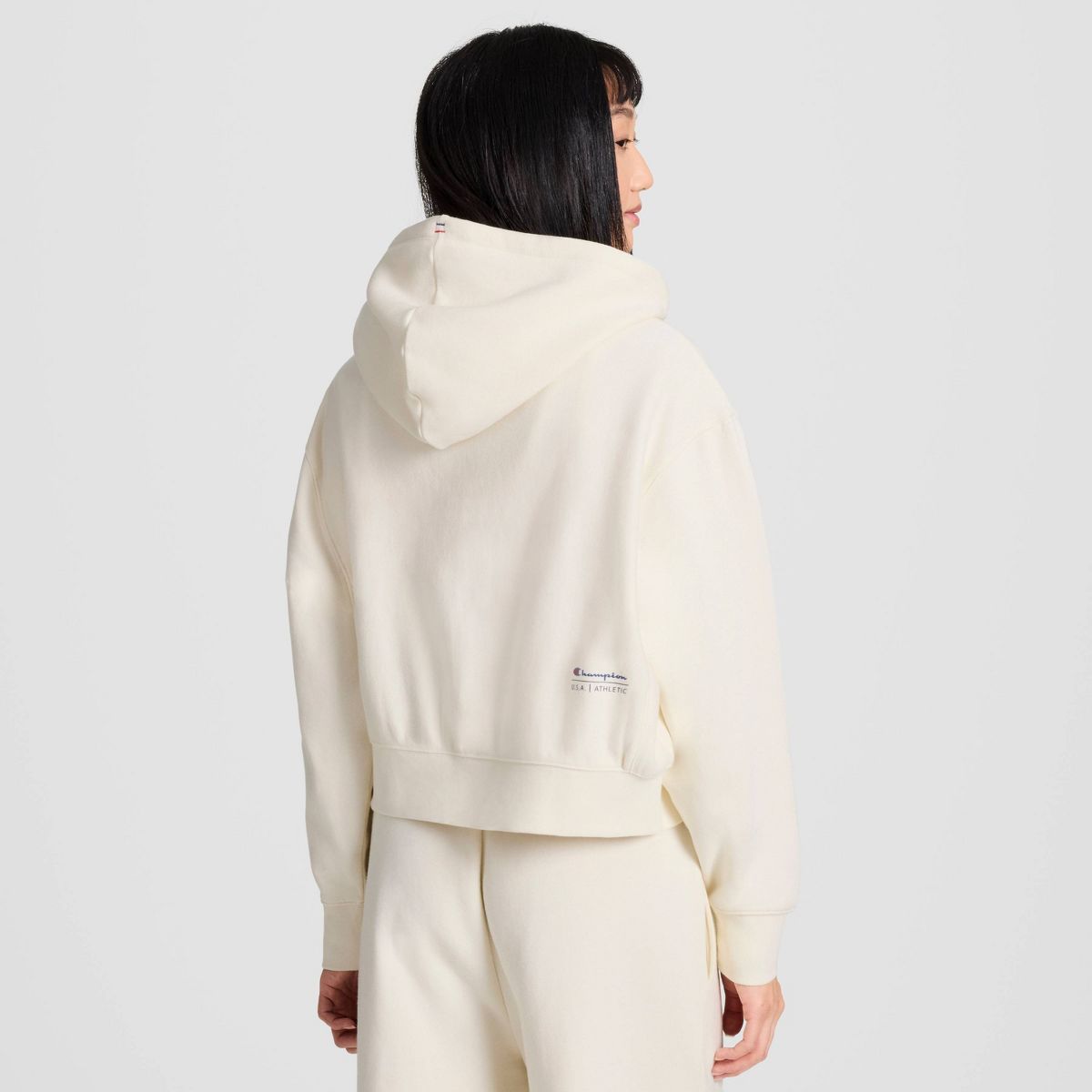 Champion Women's Cropped Hooded Fleece Zip-Up Hoodie - thumbnail 2