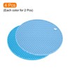 Unique Bargains Silicone Pot Holder Teapot Coaster Trivet Mat 4 Pcs - 3 of 4