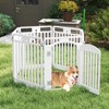 Tangkula 32" 6-Panel Dog Playpen w/ Secure Locking Door & Ground Stakes Easy Assembly - 2 of 4