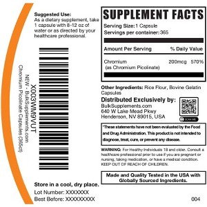 BulkSupplements Chromium Picolinate Capsules - 1 of 4