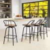 Tangkula 2PCS 27.5" Heavy-duty Metal Frame Bar Height Chairs w/ Footrest & Backrest - 2 of 4
